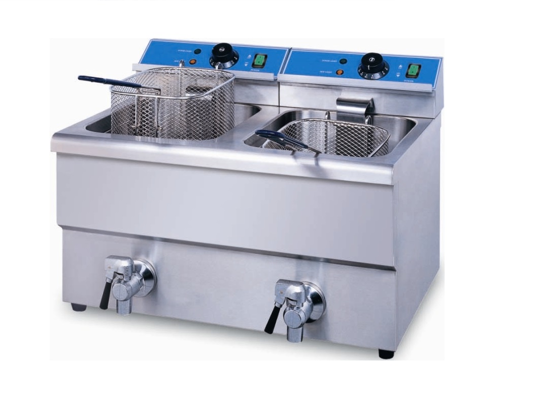 Double table top Automatic  gas fryer